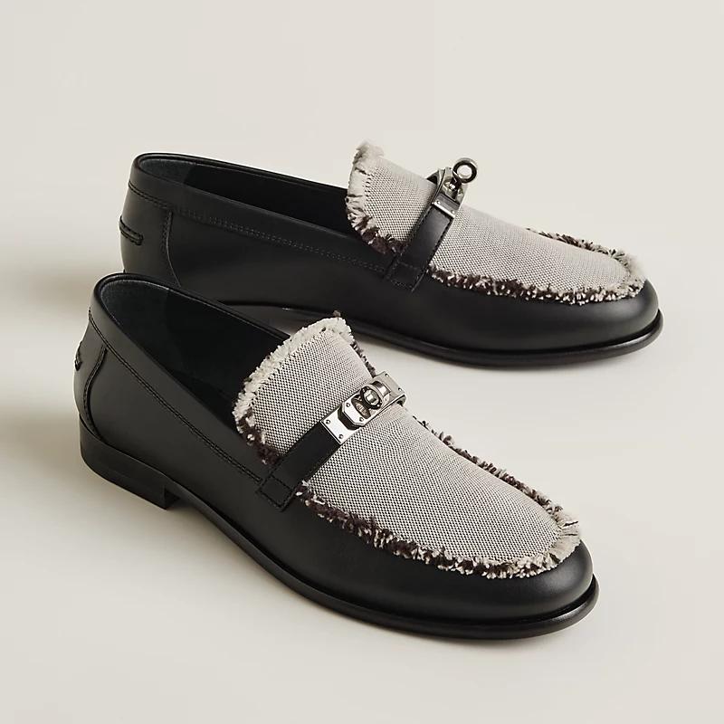 Giày Hermes Destin Loafer Nữ Đen Xám